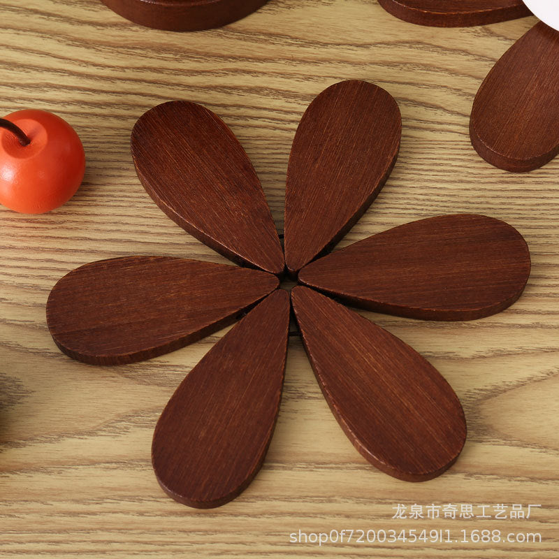 Wooden Leaves Design Coaster