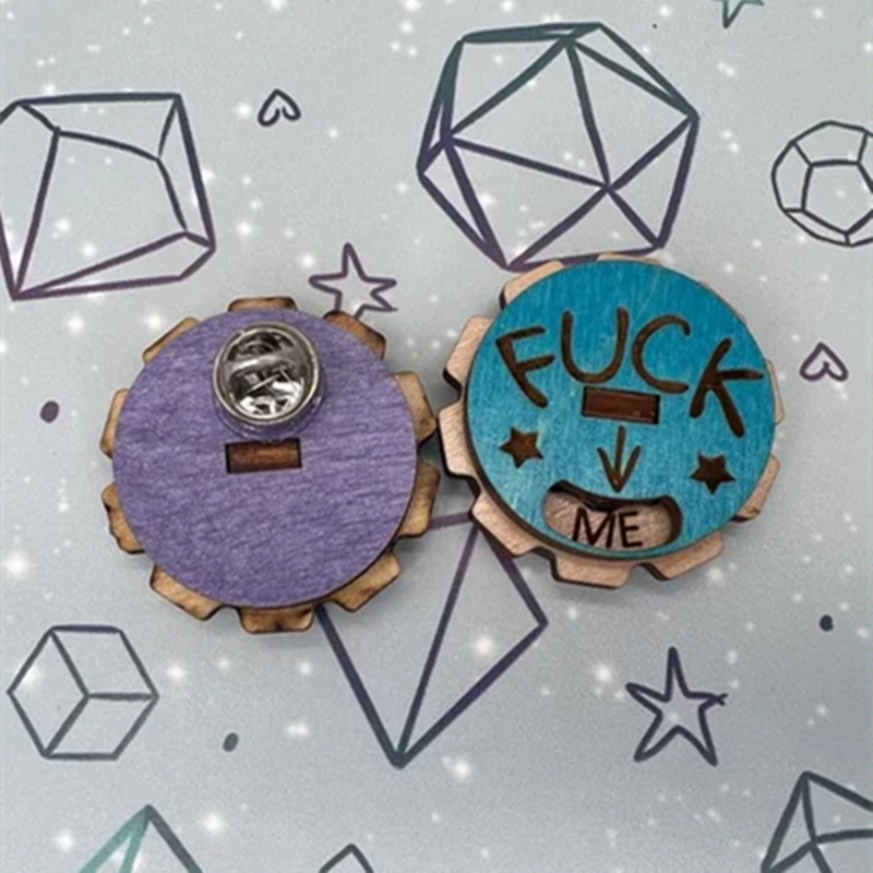 F*ck everything Wooden Dial Pin