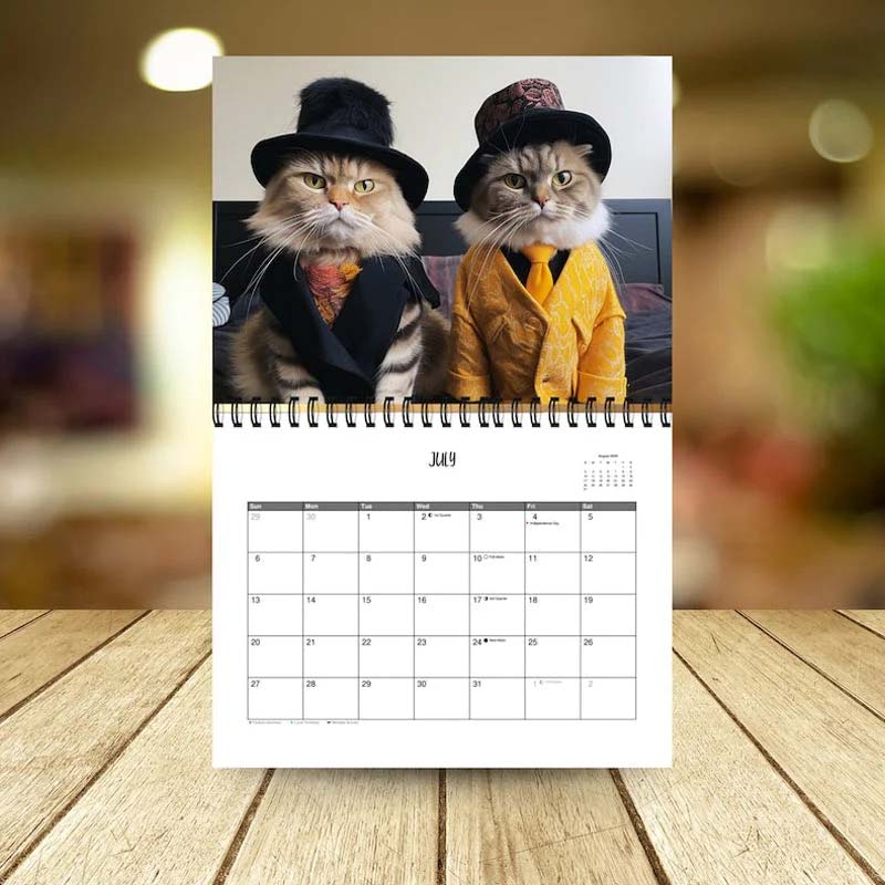 Stylish Dogs and Cats Calendar