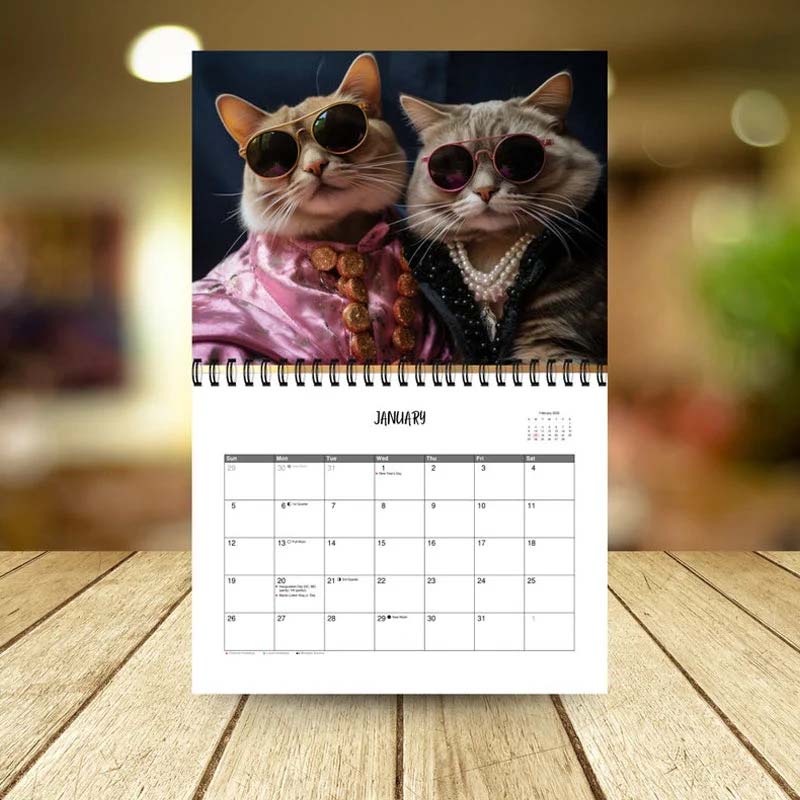 Stylish Dogs and Cats Calendar