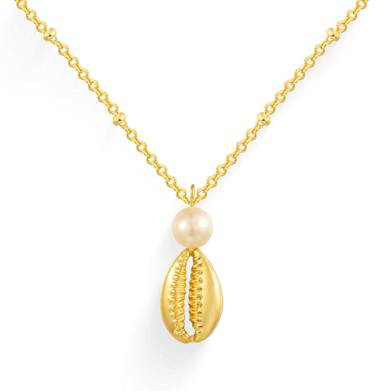 Vintage Mermaid Pearl Shell Necklace