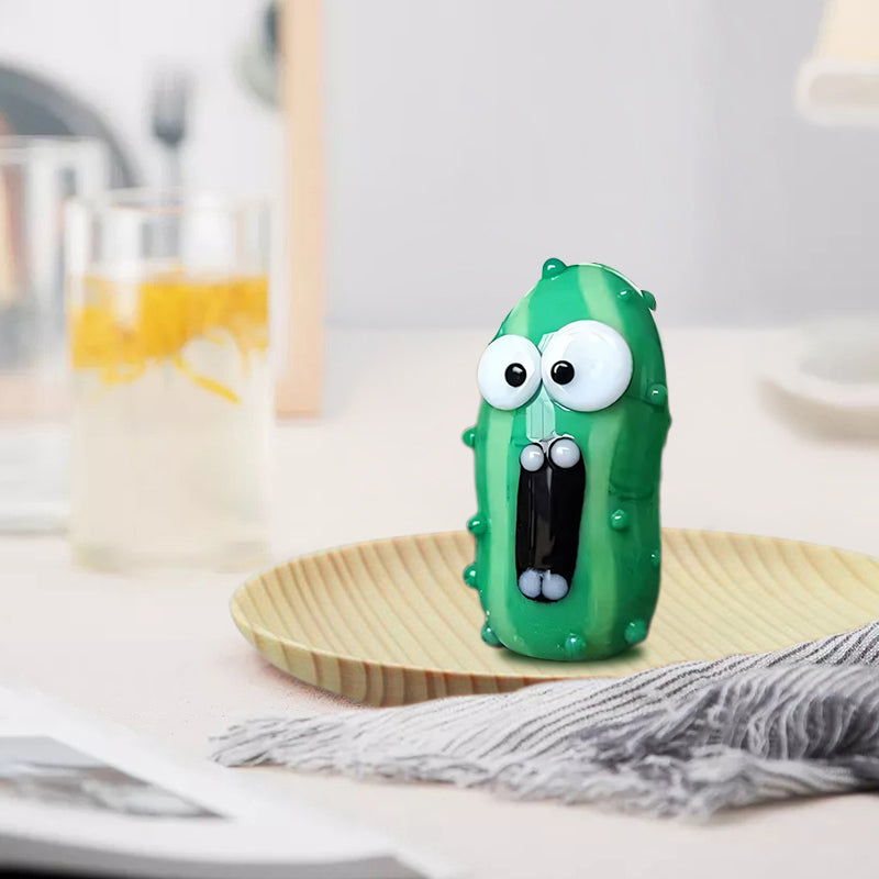 Miniature Glass Screaming Pickle in a Bottle