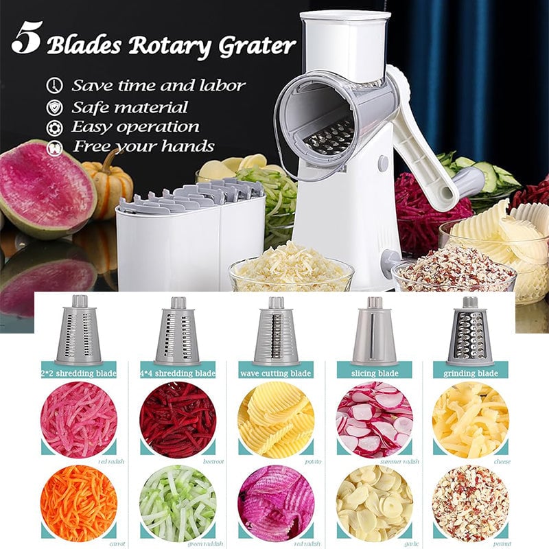 Upsell -5 in 1 Rotary Cheese Grater Shredder