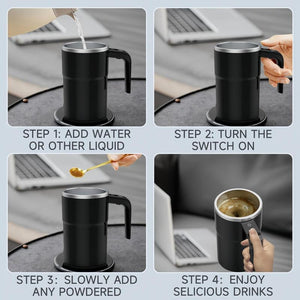 Self Stirring Coffee Mug With Lid