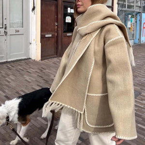 Hepburn Style Woolen Cape Coat