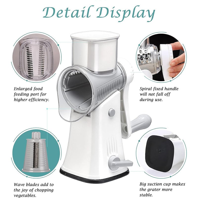 Upsell -5 in 1 Rotary Cheese Grater Shredder