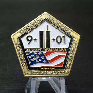 September 11th Mission Accomplished Challenge Coin