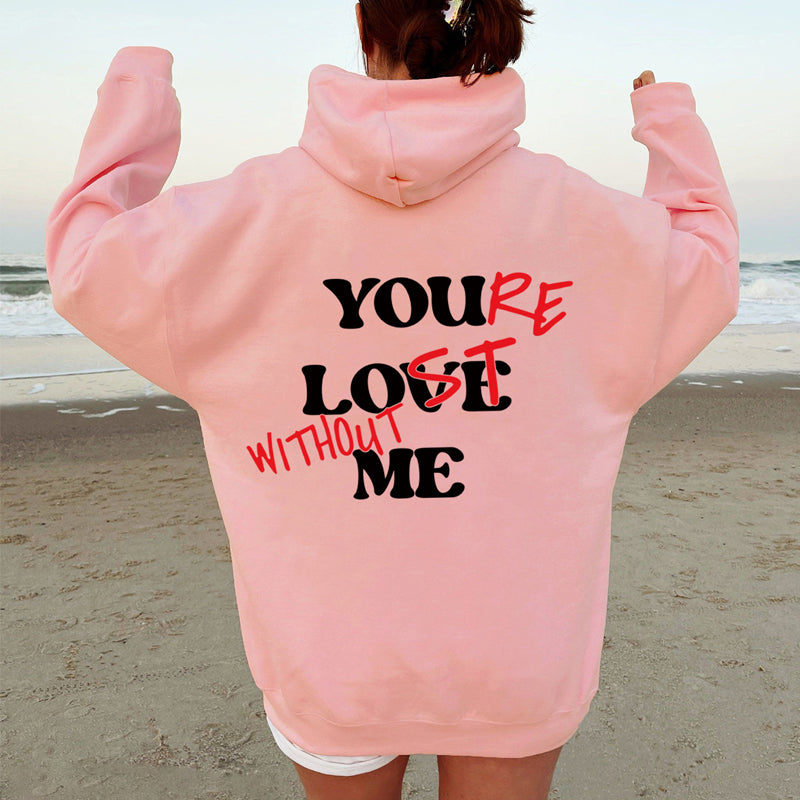 Plain Sweatshirt With Letter Print