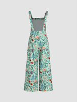 Floral Button Wide Leg Jumpsuit