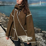 Hepburn Style Woolen Cape Coat