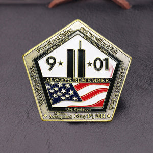 September 11th Mission Accomplished Challenge Coin