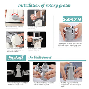 Upsell -5 in 1 Rotary Cheese Grater Shredder