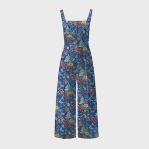 Floral Button Wide Leg Jumpsuit