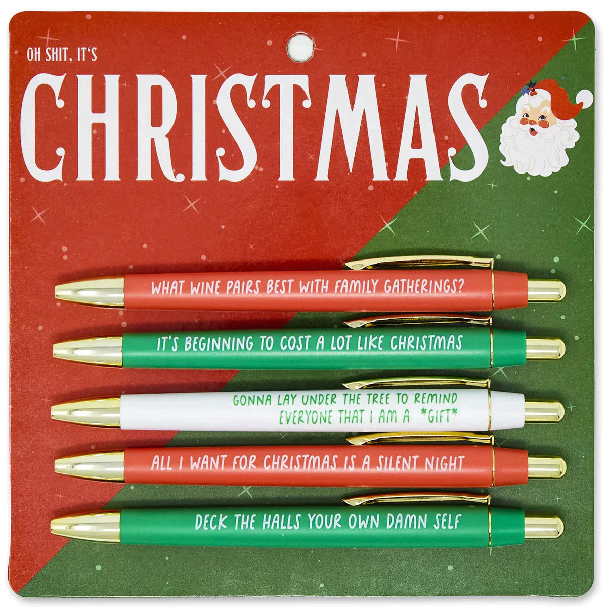 5pcs Christmas Multicolor Ballpoint Pens