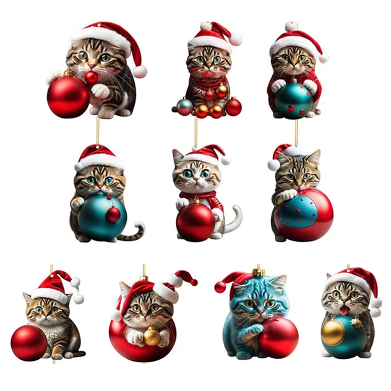 Cute Cat Christmas Decoration