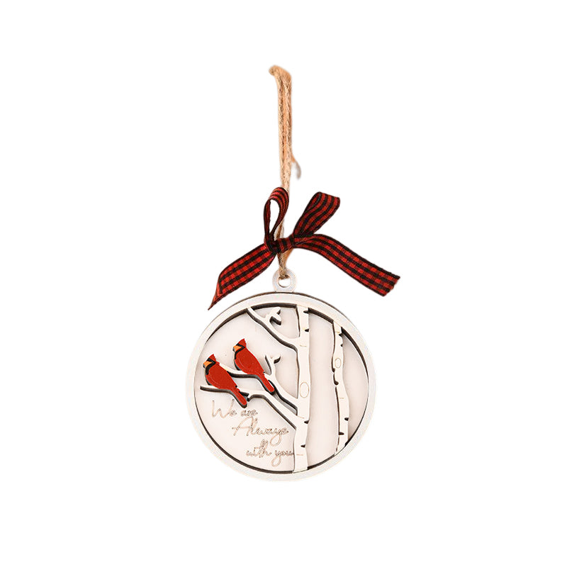 Handmade Memorial Ornament With Cardinals