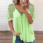 Lace Zip T-Shirt