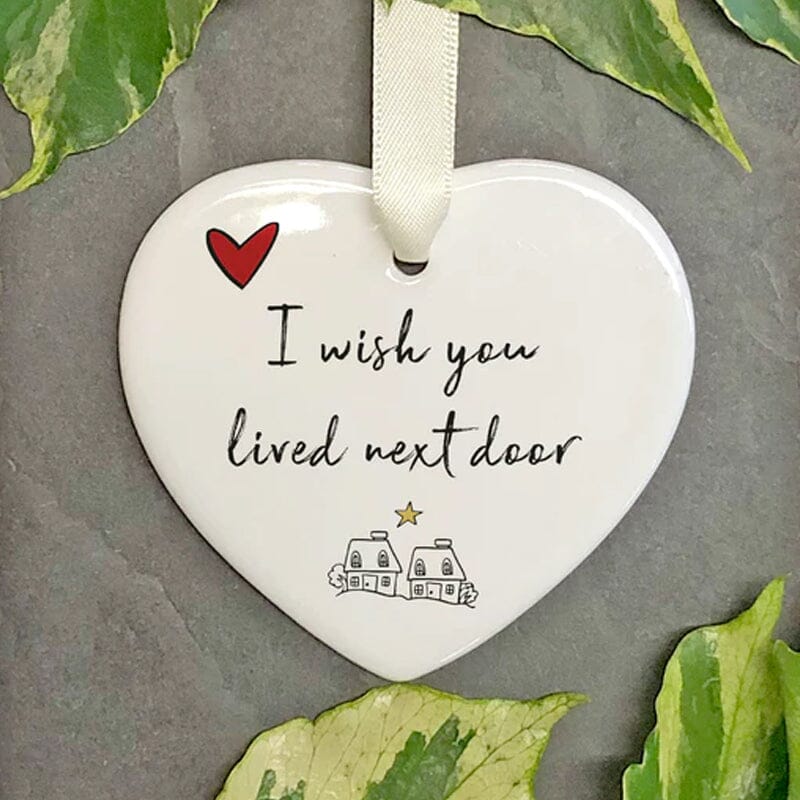 Ceramic Heart Hanging Ornament