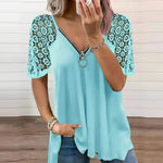 Lace Zip T-Shirt