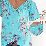 T-Shirt With V-Neck Lace