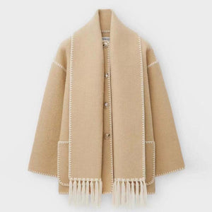 Hepburn Style Woolen Cape Coat