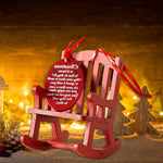 Christmas Wooden Craft Small Rocking Chair Ornament