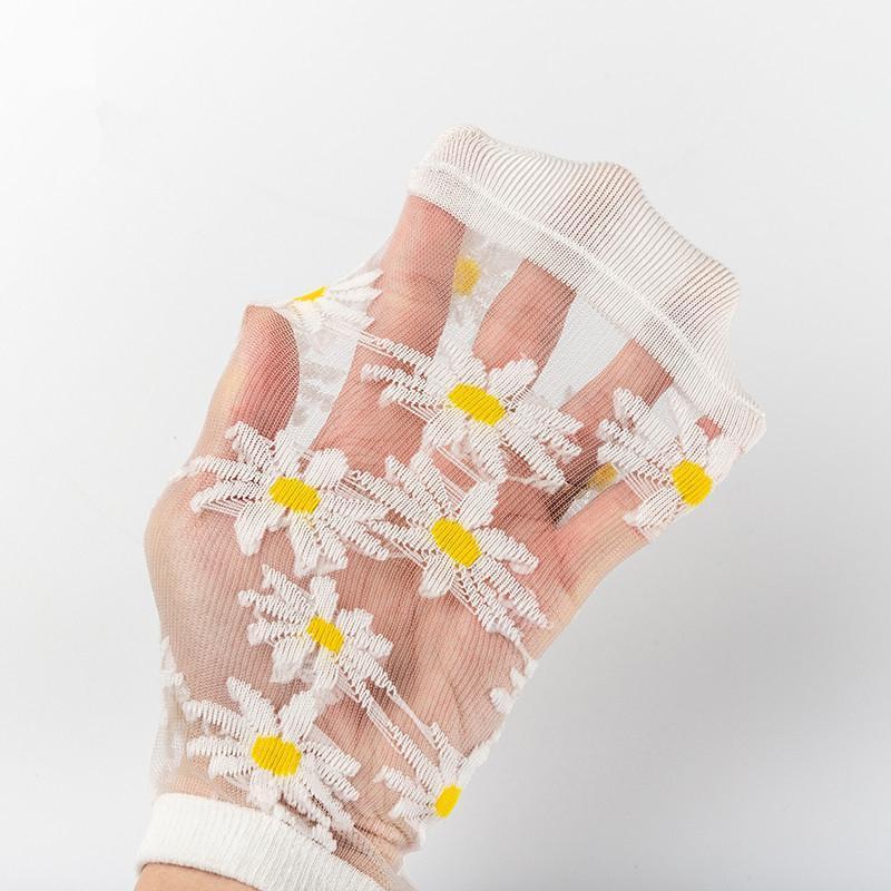 Translucent Daisy Socks, 5 pairs