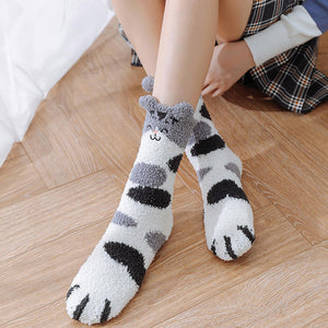 Warm Soft Cat Paw Socks