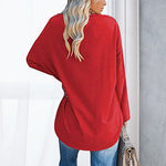 V Neck Drop Sleeve T-Shirt