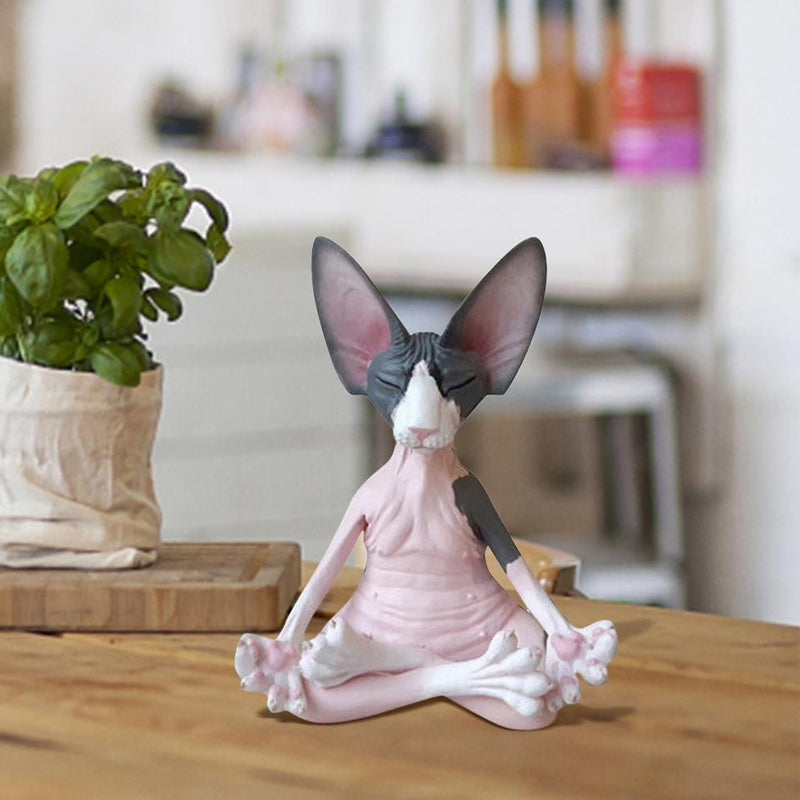 Sphynx Cat Yoga Statue