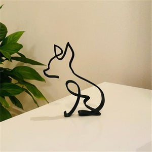 Dog Minimalist Art Sculpture