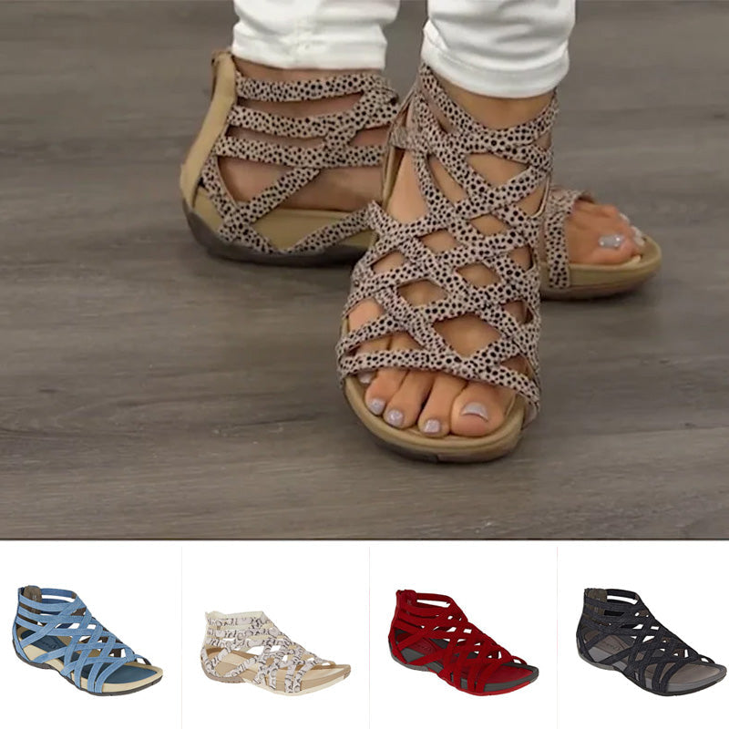 Round Toe Hollow Roman Gladiator Sandals