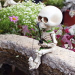 Fishing Skeleton Garden Accessory