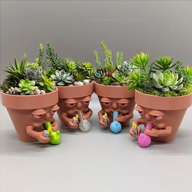 Pot Smoking Potted Planter