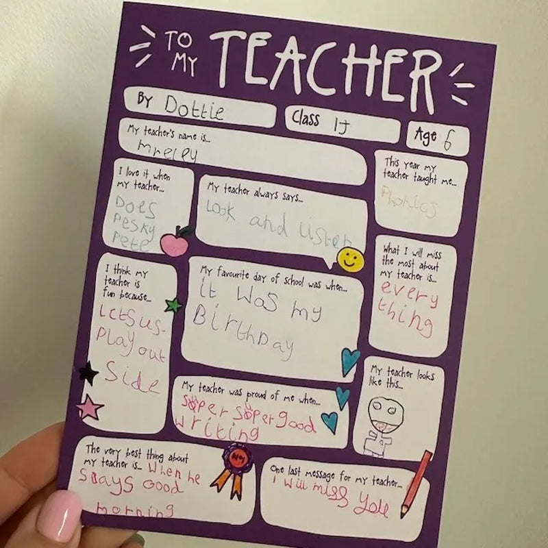 Thank You Teacher Card