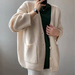 Slouchy Knitted Cardigan With Pockets