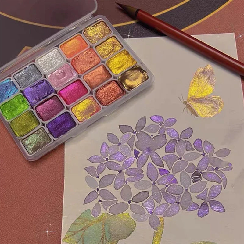 20 Colors Watercolor Painting Set