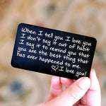 I Love You Mini Laser Engraved Wallet Card