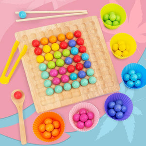 Wooden Clip Beads Educational Toys