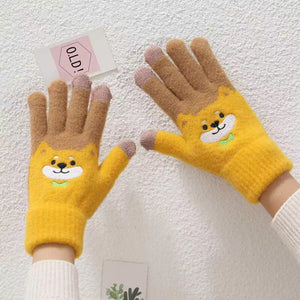 Kawaii Shiba Inu Winter Touchscreen  Gloves