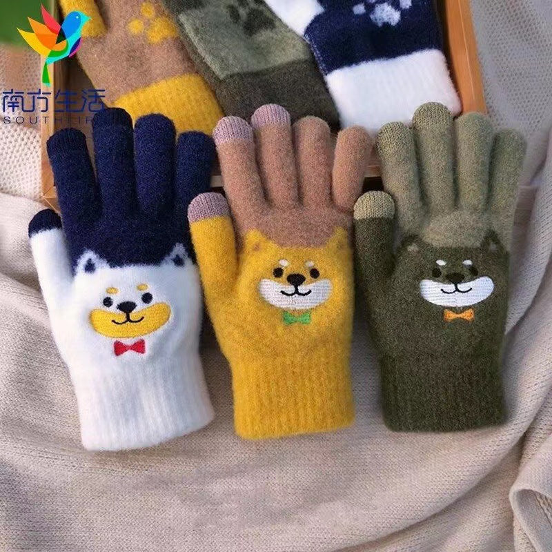 Kawaii Shiba Inu Winter Touchscreen  Gloves