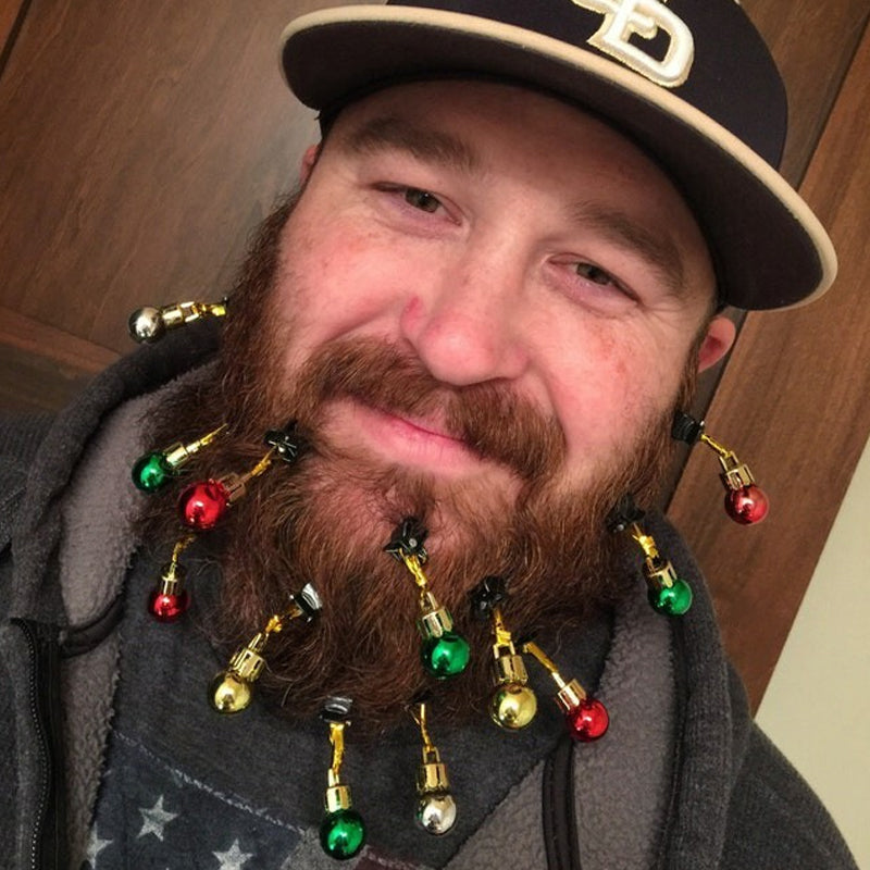 Glowing Beard Christmas Decoration Bells