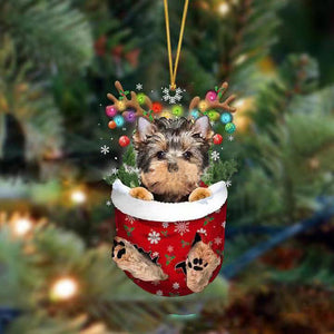 Cute Christmas Sock Dog Ornament