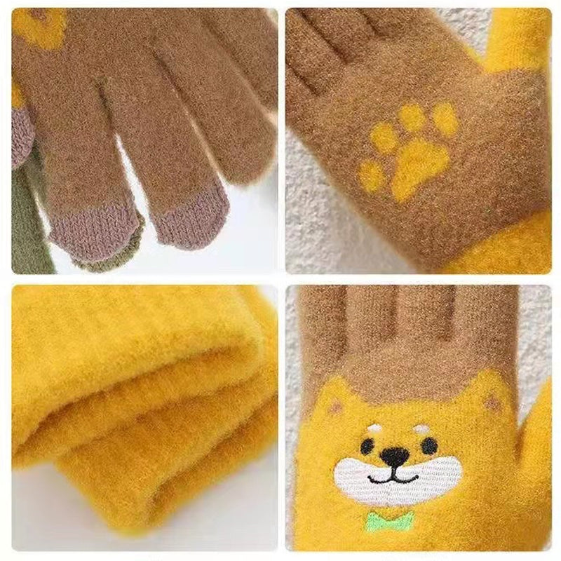 Kawaii Shiba Inu Winter Touchscreen  Gloves