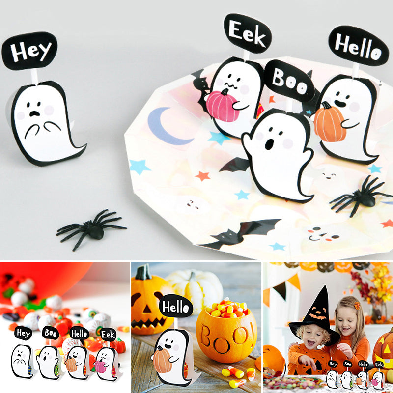 Cute Ghost Creative DIY Lollipop Decorated Card