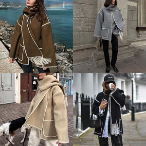 Hepburn Style Woolen Cape Coat