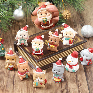 Handmade Animal Santa Ornaments