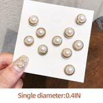 Pearl Cover Up Brooch Buttons Set(10pcs)