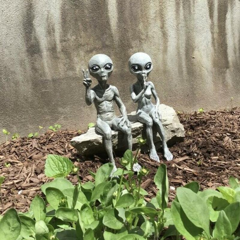 Alien Garden Statue