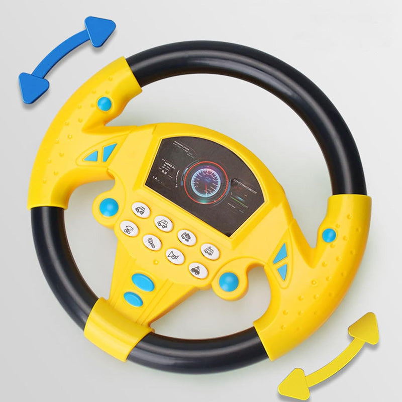 Portable Simulated Driving Steering Wheel Copilot Toy